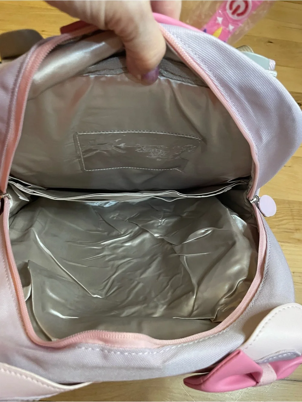Pink Kids Backpack with Bow - Cute Cat Design